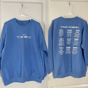 Pi Beta Phi Sorority Angel Numbers Crewneck